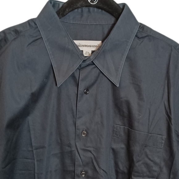 Pronto Uomo Button Down Dress Shirt Size 34/35 - Picture 2 of 7